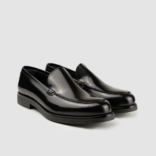 Mocassino Uomo Pelle Abrasivato Nero