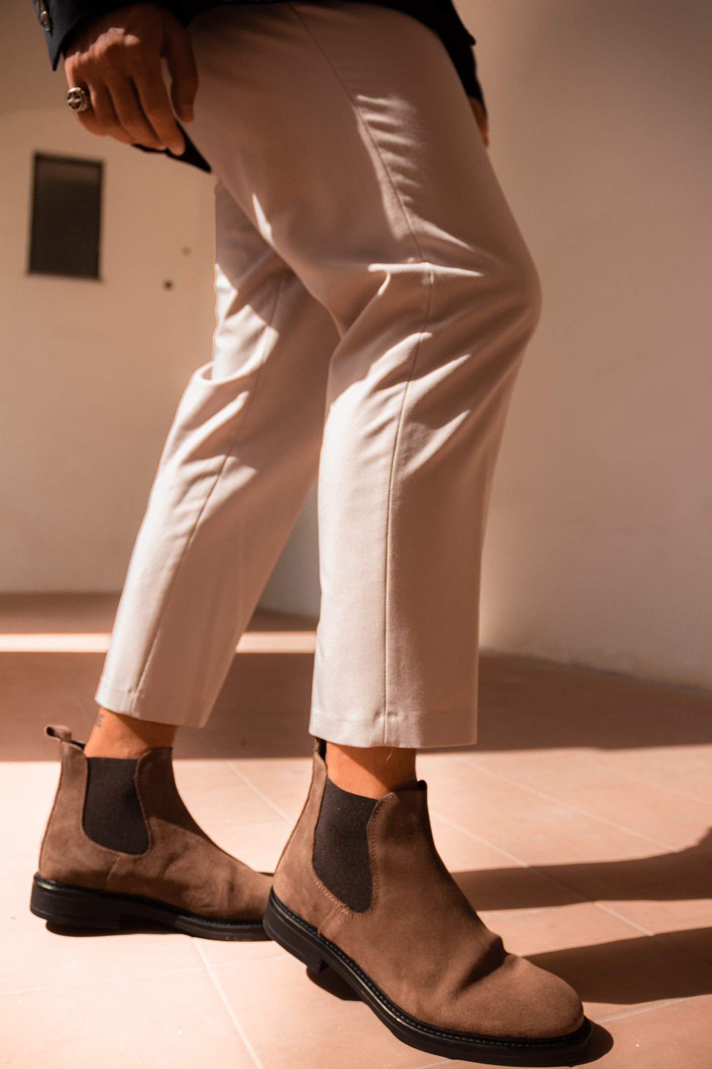 Stivaletto Taupe Camoscio