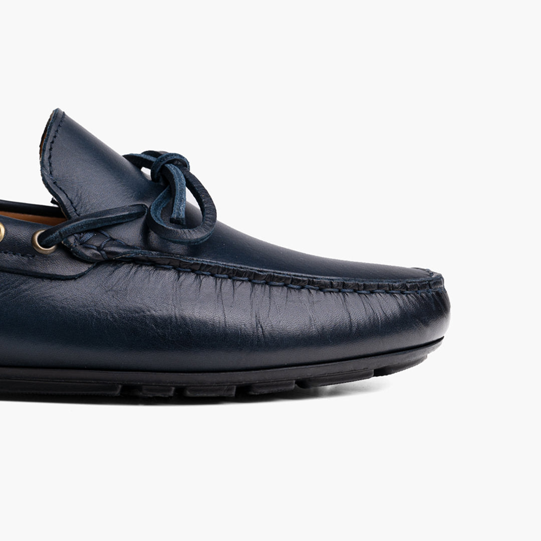 Mocassino Laccetto Capri Uomo Pelle Blu