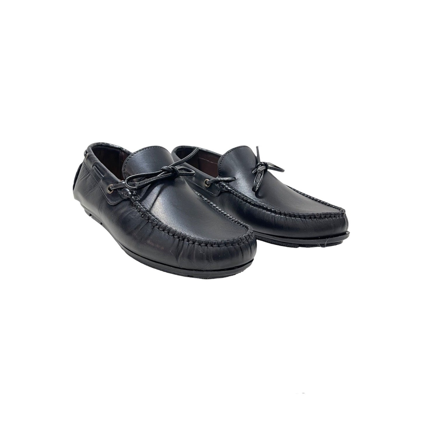 Black Leather Capri Moccasin