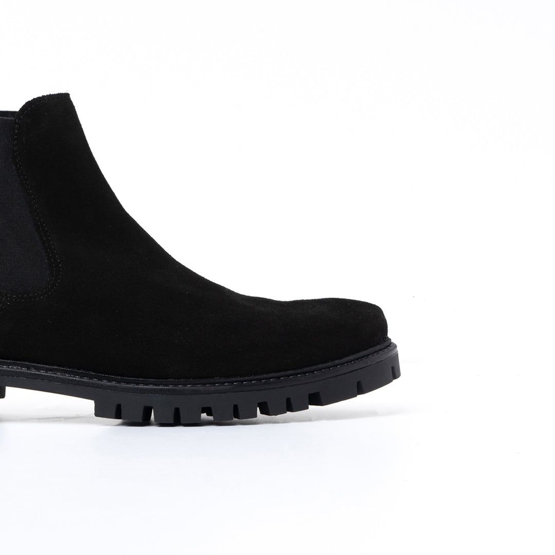 Stivaletto Fondo Roccia Camoscio Nero