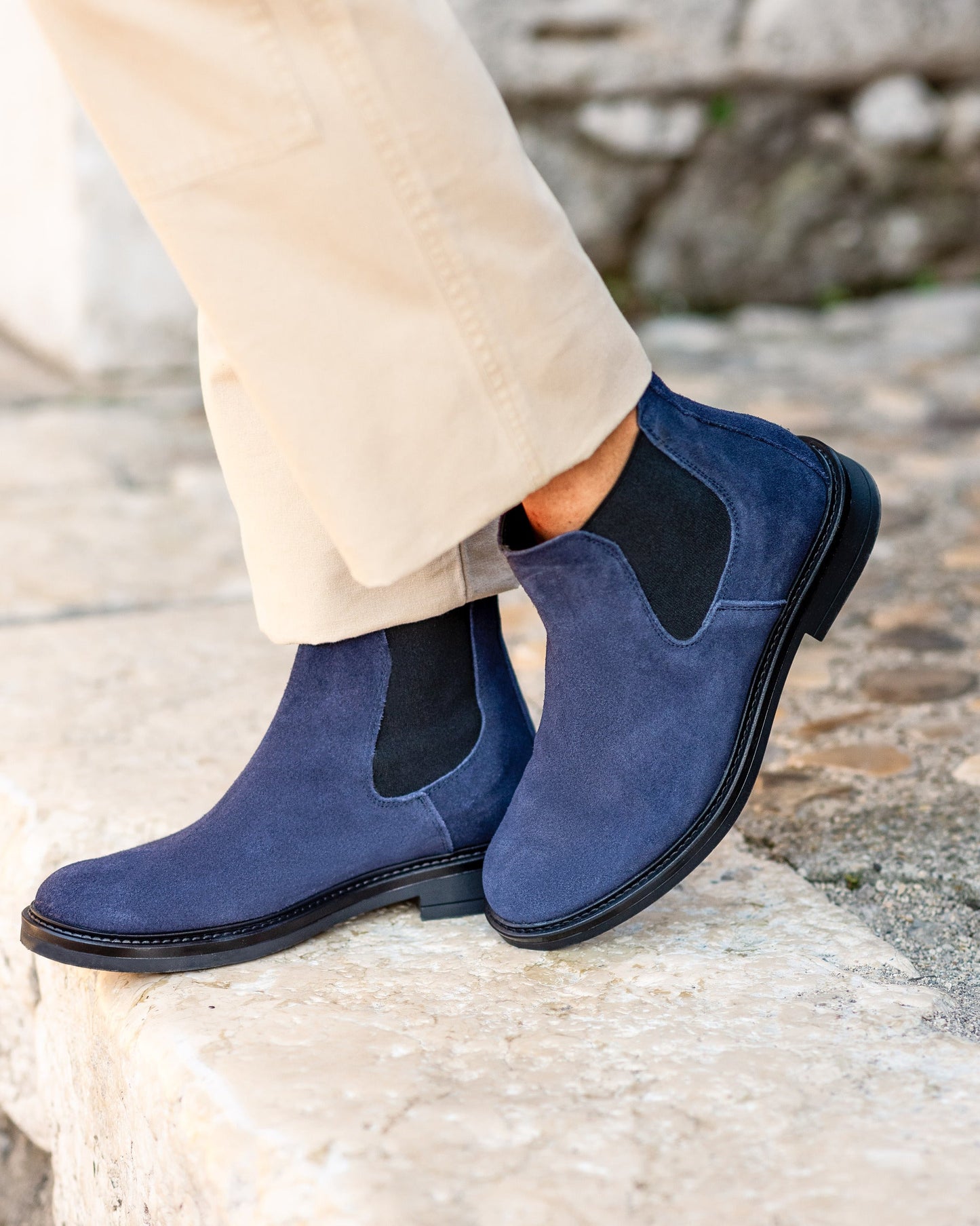 Stivaletto Camoscio Blu