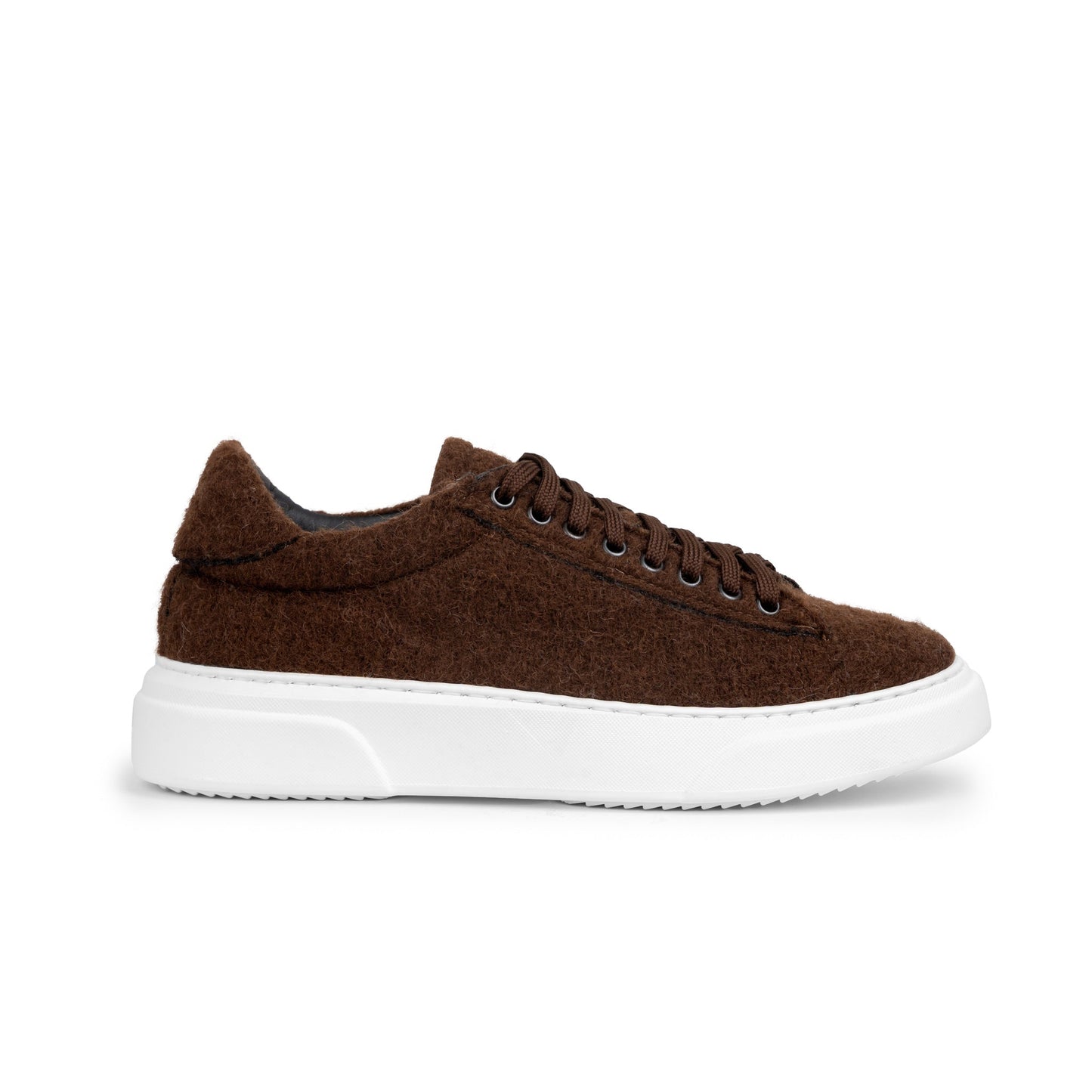 Dark Brown Felt Sneakers