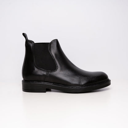 Black Leather Ankle Boot