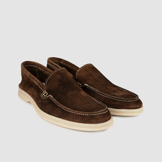 Mocassini Slipper Uomo Camoscio Testa di Moro