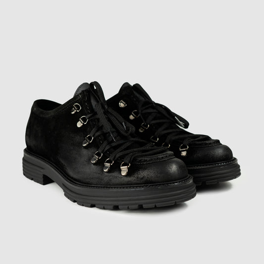 Ingegnere Stringato Uomo Camoscio Nero