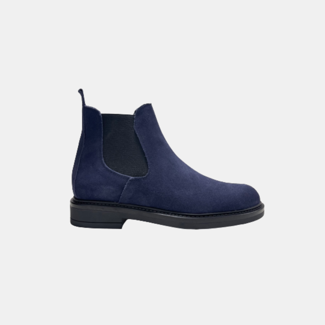 Blue Suede Men's Ankle Boot