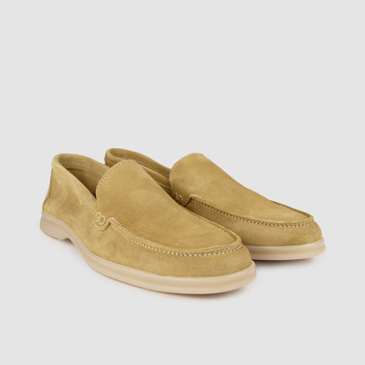 Mocassini Slipper Uomo Camoscio Paglia