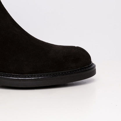 Black Suede Ankle Boot