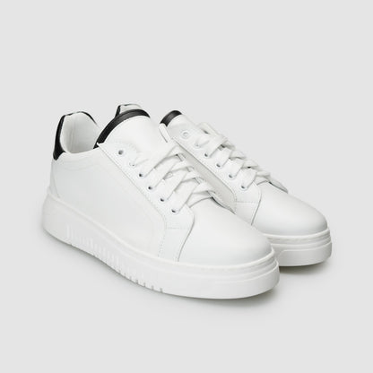 White Leather Army Sneakers