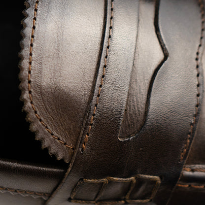 Dark Brown Calfskin Moccasin Leather Bottom