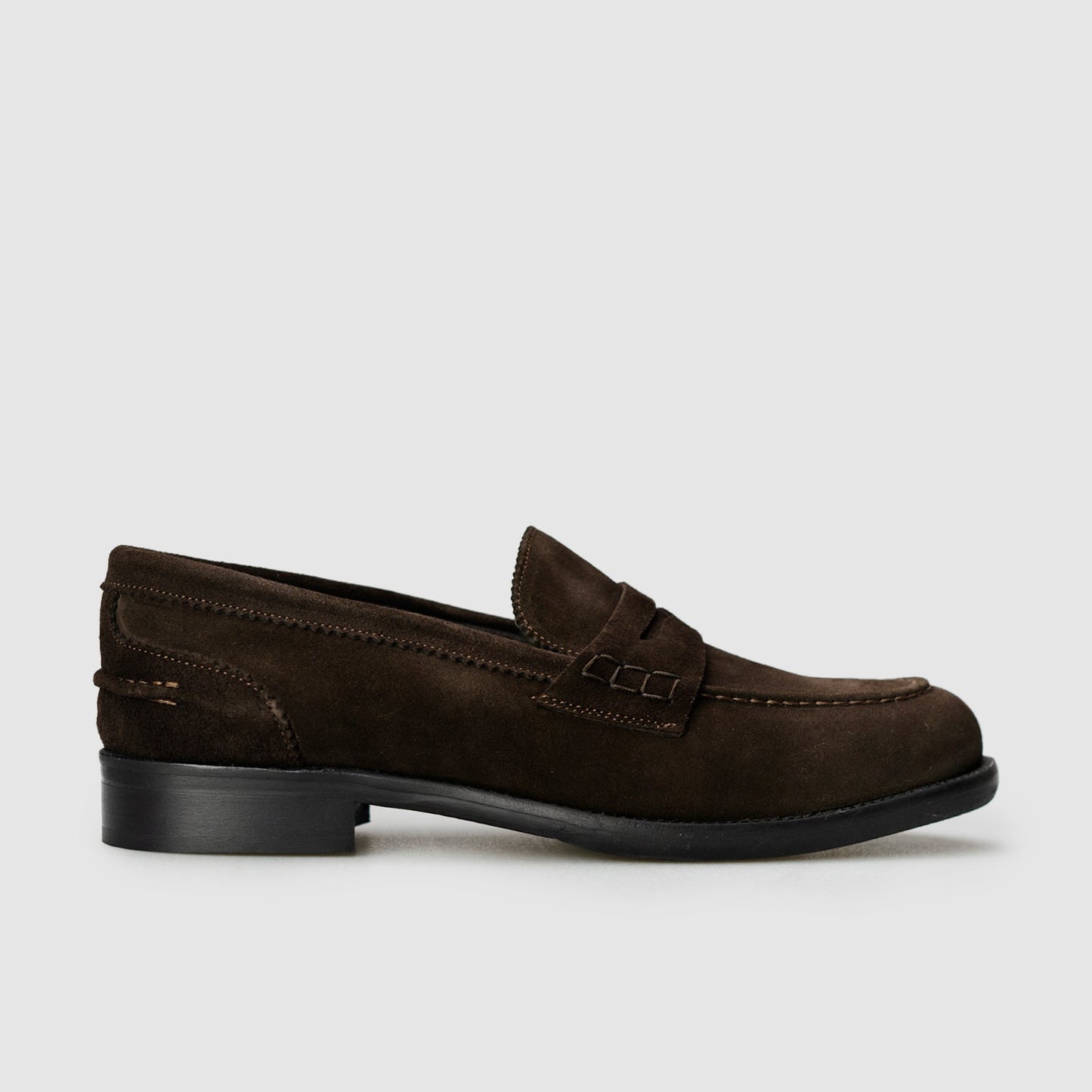 Dark Brown Suede Moccasin Leather Bottom