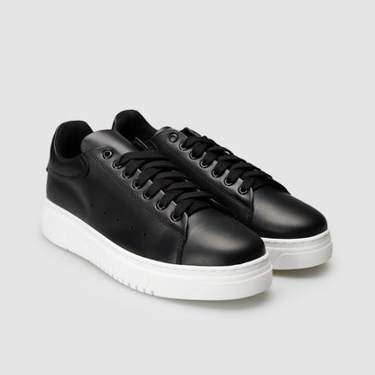 Ibiza Black Leather Sneakers