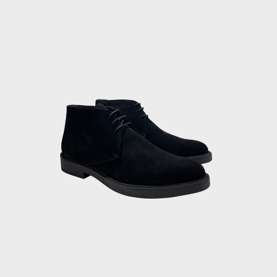 Black suede ankle boot