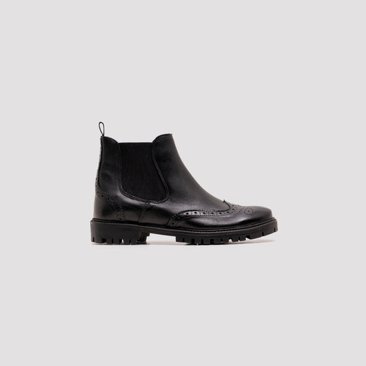 Stivaletto Monogramma Pelle Nero