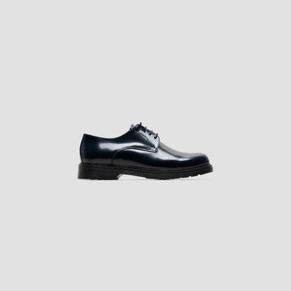 Derby 014 MRT Blue abrasive leather Rubber sole