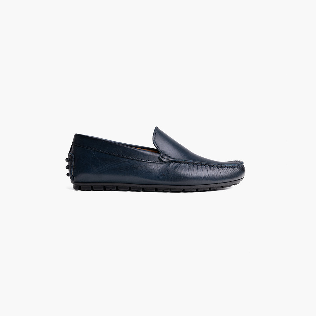 Capri Blue Leather Moccasin