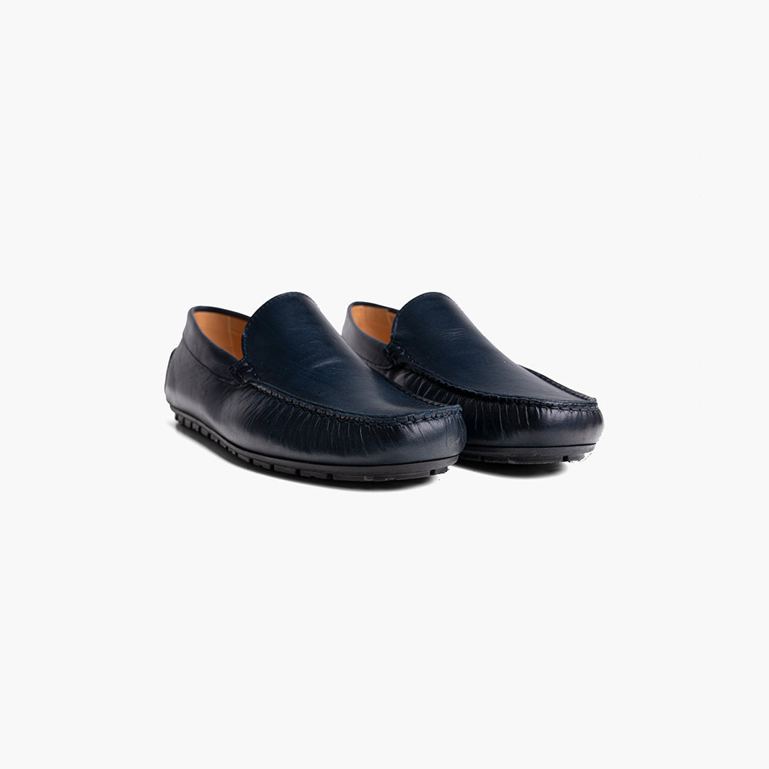 Capri Blue Leather Moccasin