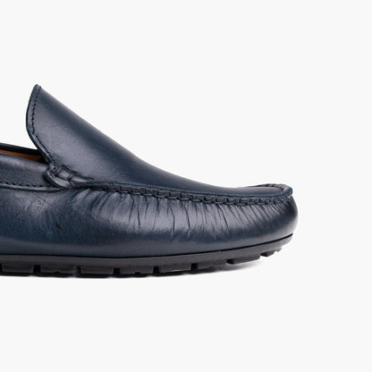 Capri Blue Leather Moccasin