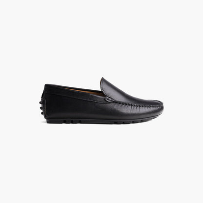 Black Leather Capri Moccasin