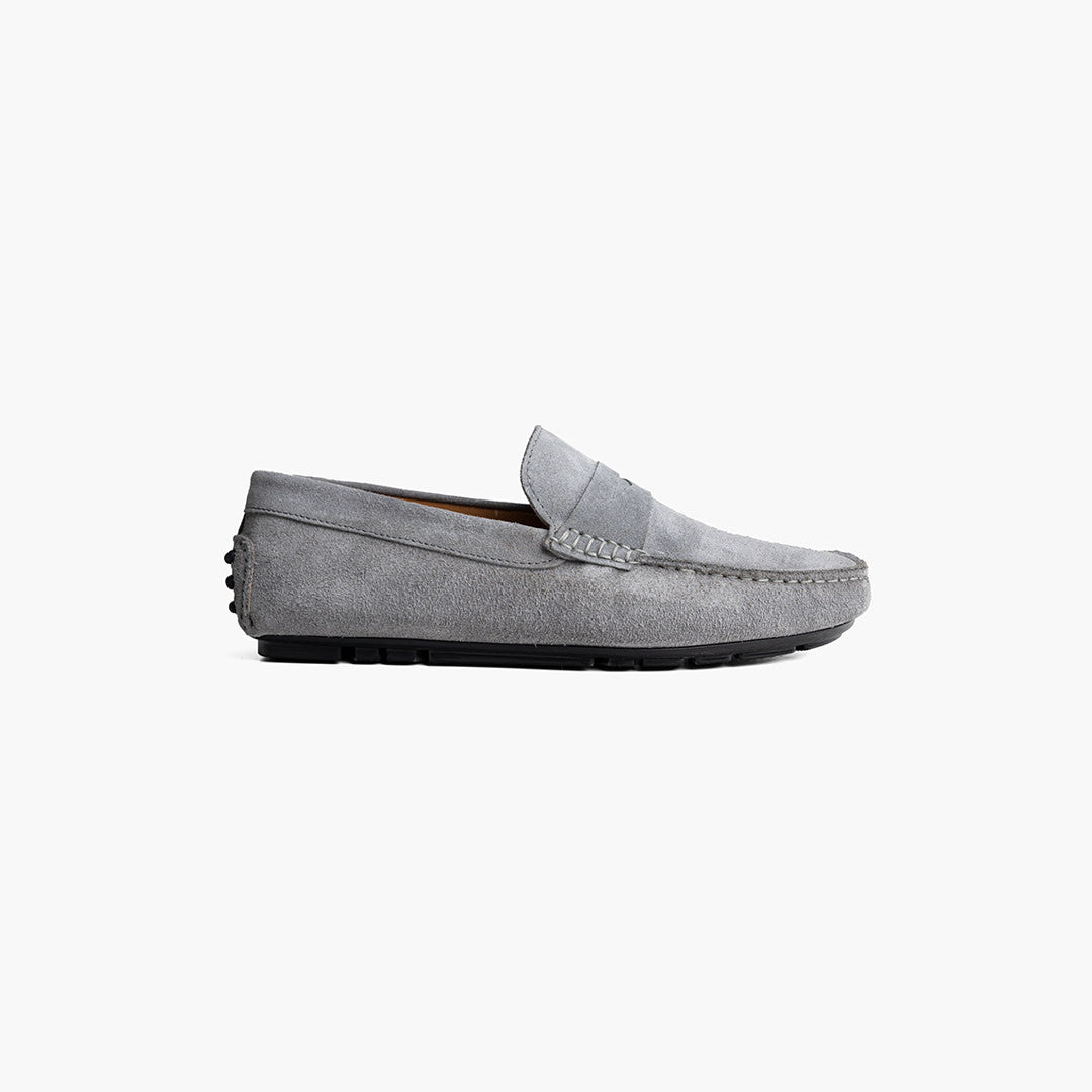 Gray Suede Capri Moccasin