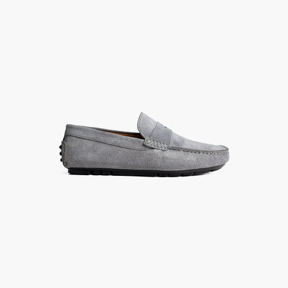 Gray Suede Capri Moccasin