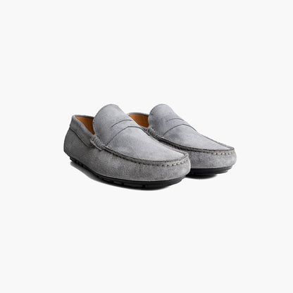 Gray Suede Capri Moccasin