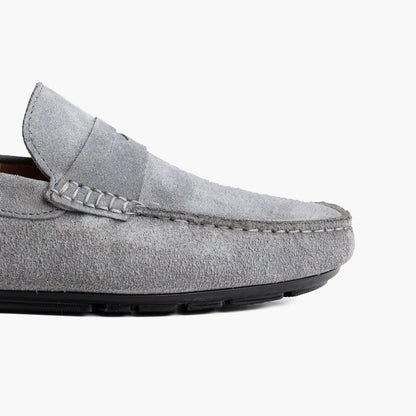 Gray Suede Capri Moccasin