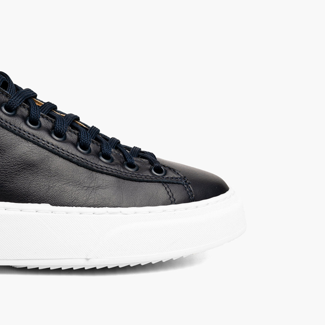 Falco Blue Leather Sneakers