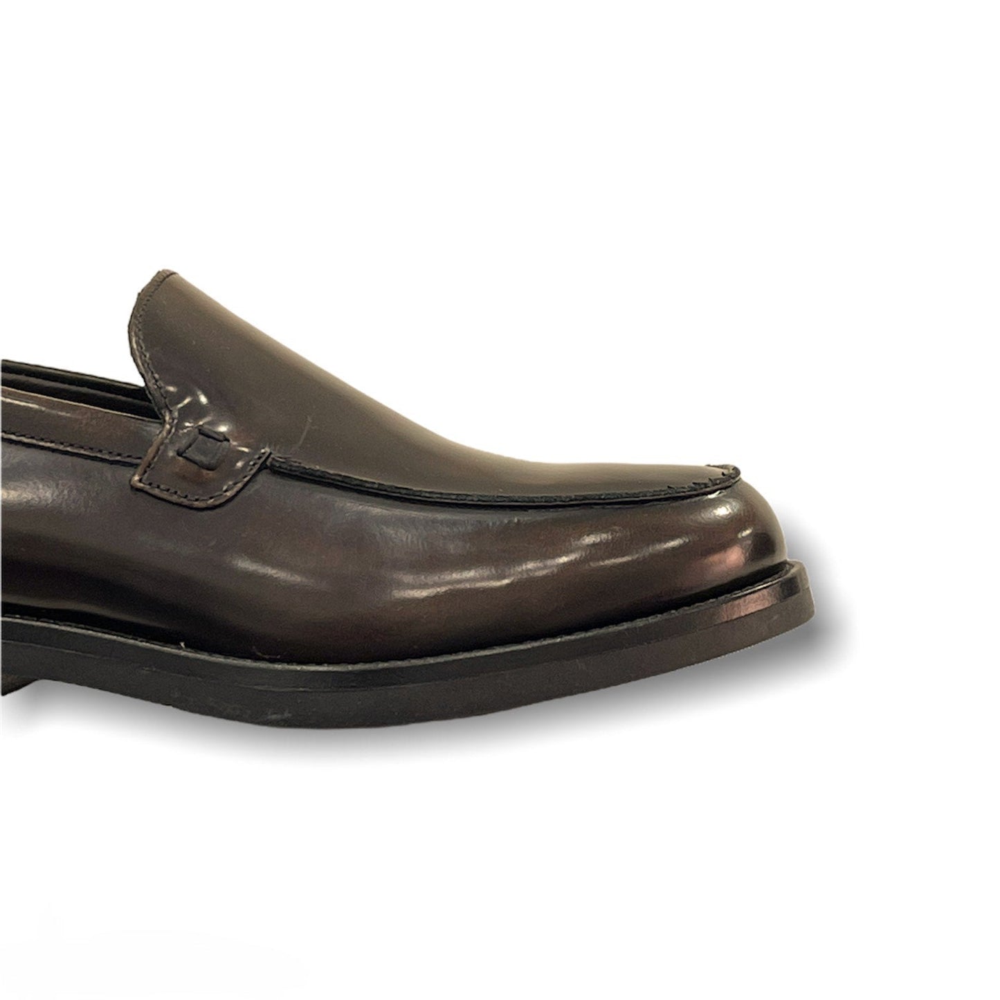 Moccasin 050 Abrasivato Dark Brown Leather Rubber Bottom