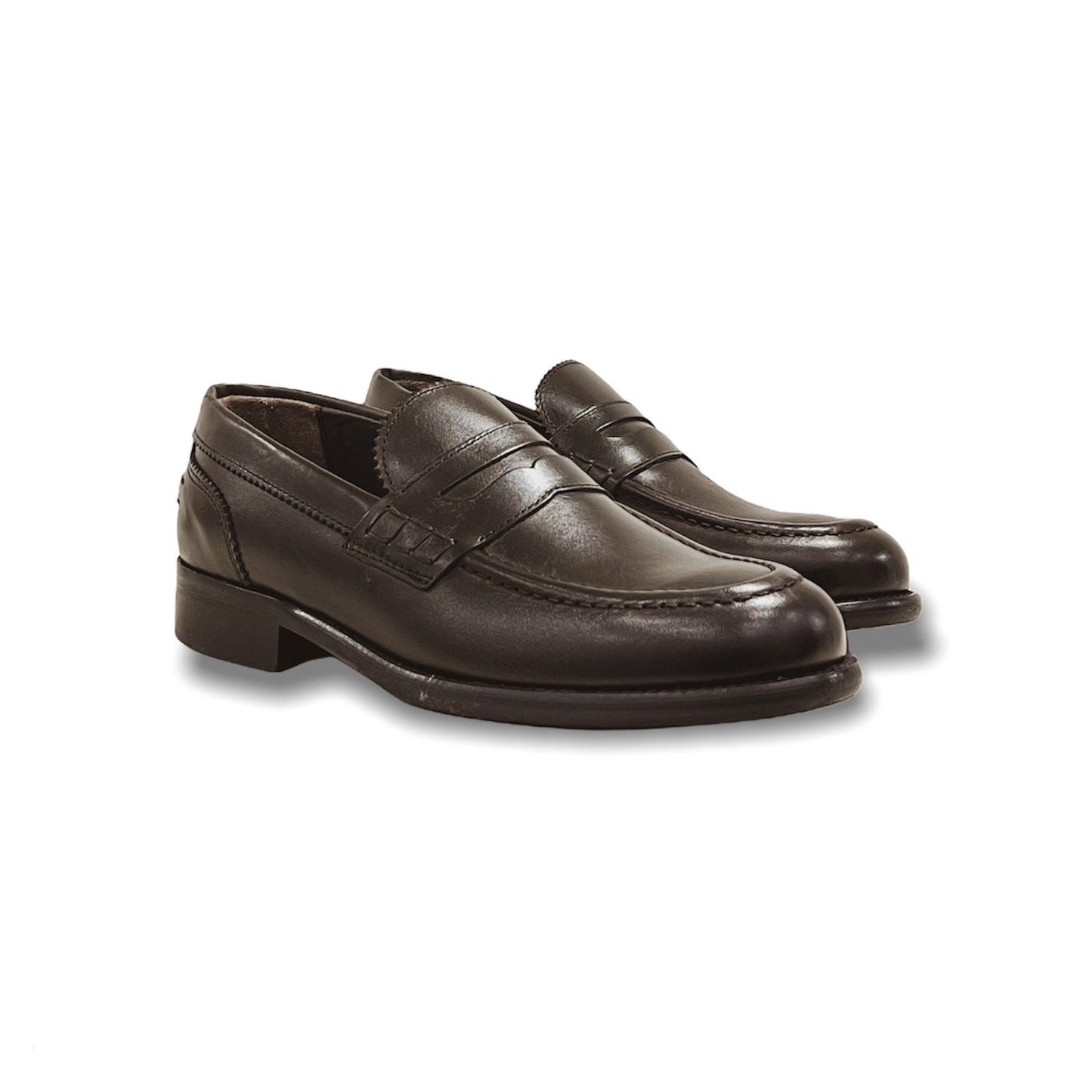 Dark Brown Calfskin Moccasin Leather Bottom