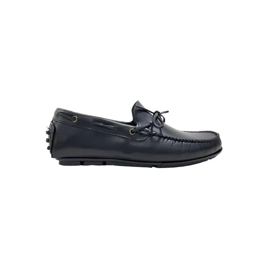 Black Leather Capri Moccasin
