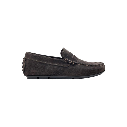 Capri moccasin in dark brown suede