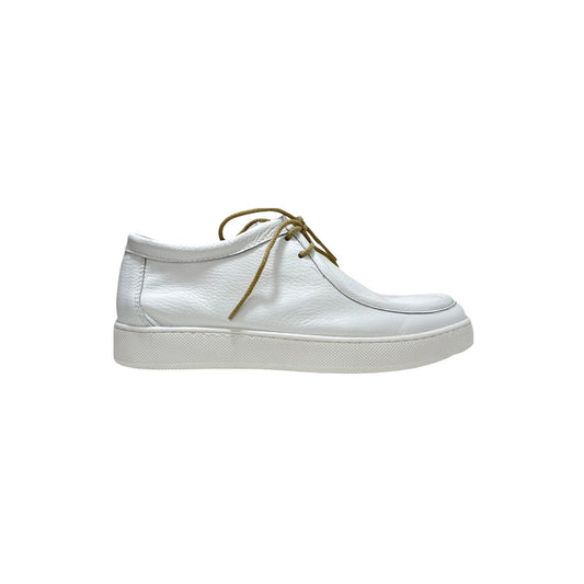 White Tumbled Leather Lab Sneakers