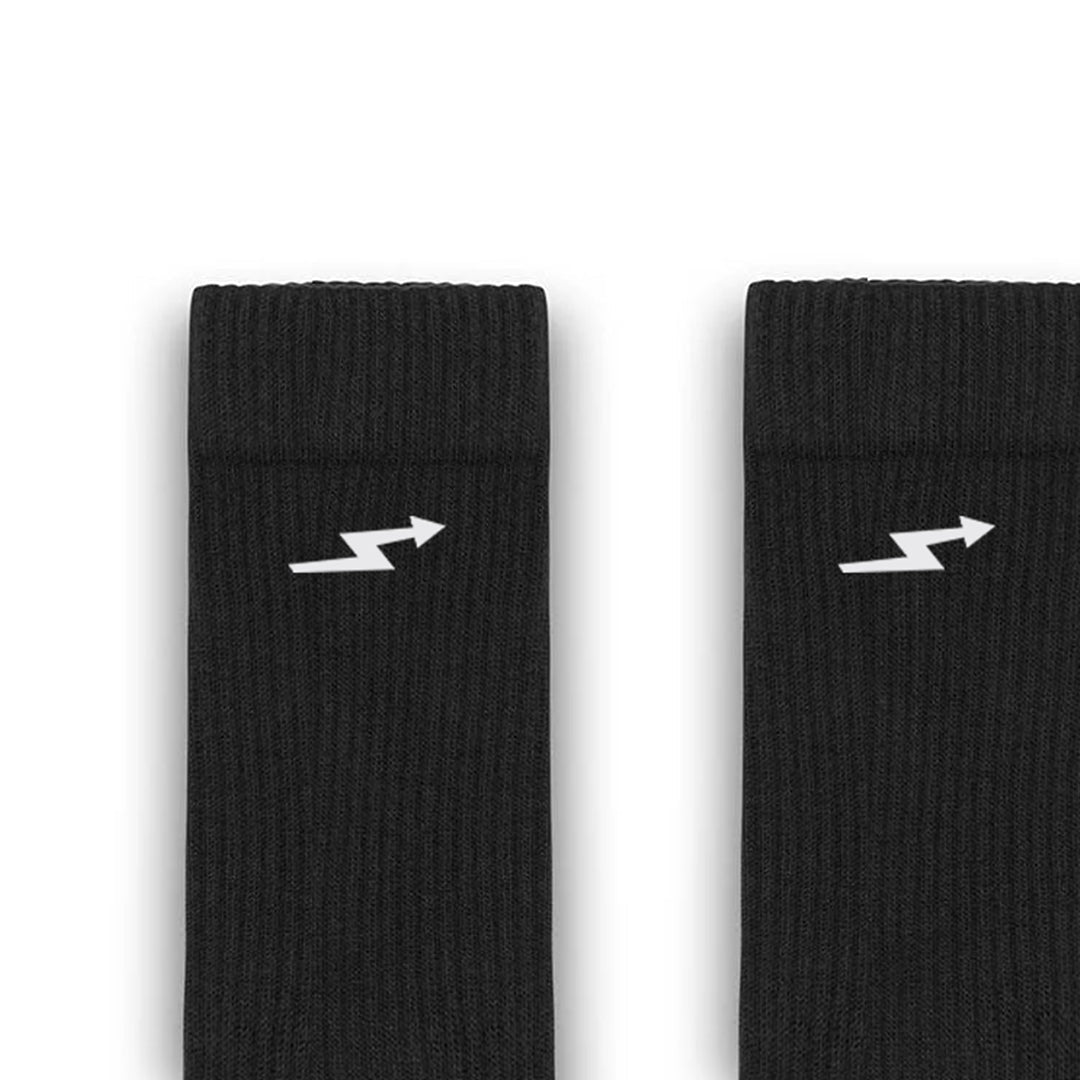 CR03 BLACK SOCKS WHITE LOGO