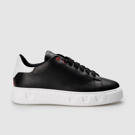 Pasos Black Sneakers in Genuine Leather